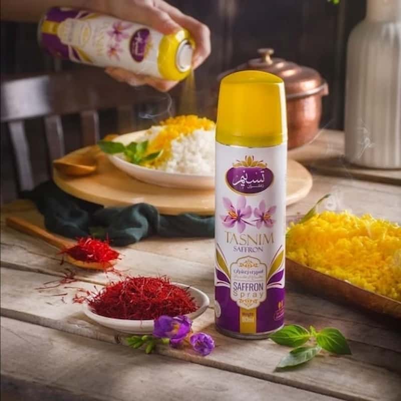 اسپری زعفران تسنیم راهکاری سریع برای آشپزی حرفه‌ای